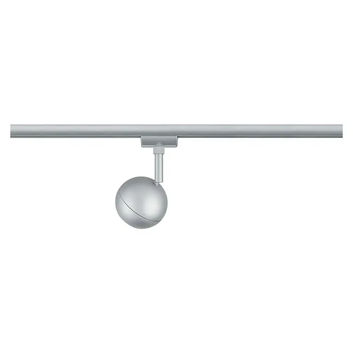 Paulmann URail LED-Spot Tup - 10 W, Chrom matt, Ø x H: 8 x 15,9 cm - Silberfarbener Kugelstrahler an einer silberfarbenen Schiene für eine moderne und elegante Beleuchtung.