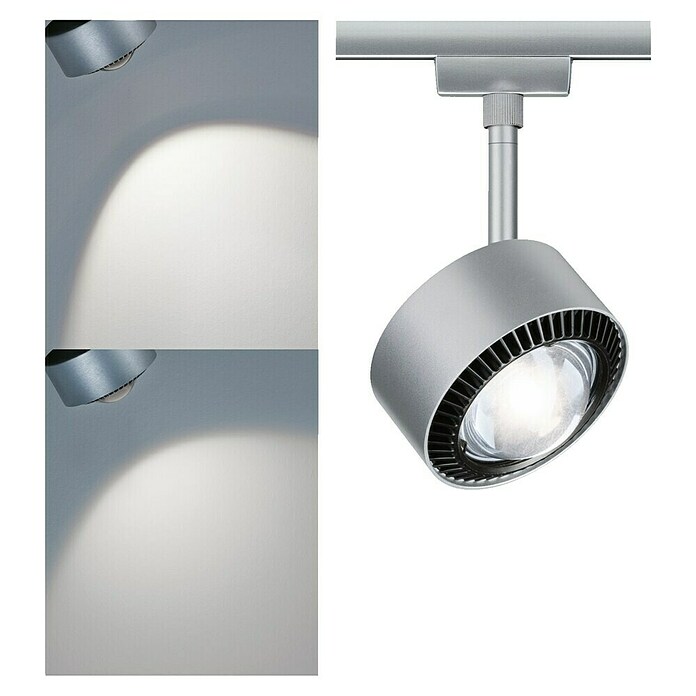 Paulmann URail LED-Spot Aldan (Chrom matt, Neutralweiß, Ø x H: 9,8 x 17 cm) | BAUHAUS