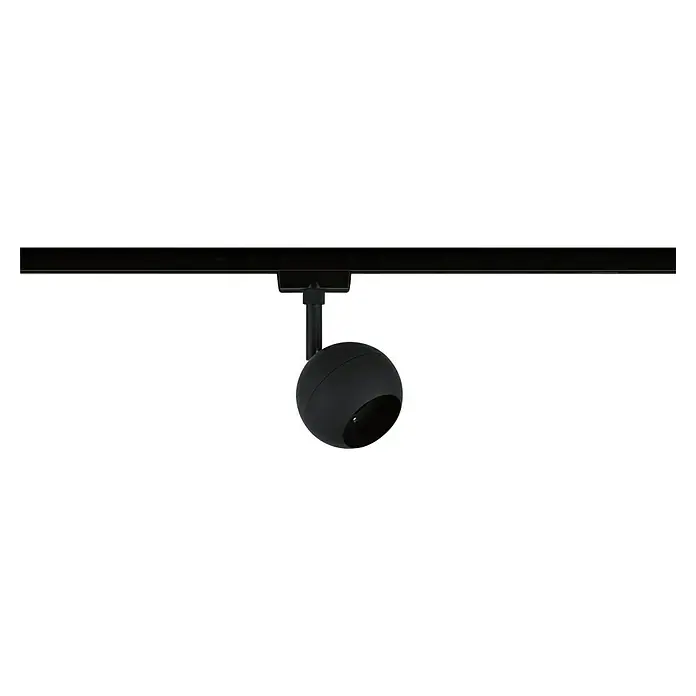Paulmann URail LED-Spot Tup - 10 W, Schwarz matt, Ø x H: 8 x 15,9 cm - Elegante schwarze Schienenleuchte mit einem kugelförmigen Strahler, ideal für moderne Innenräume und gezielte Beleuchtung.