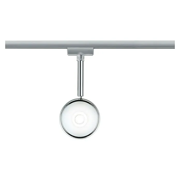 Paulmann URail LED-Spot Capsule II - Chrom matt, 8 x 8,7 x 21 cm, Neutralweiß - Chrom-Deckenstrahler mit runder Form und hellem Licht, ideal für moderne Innenräume.