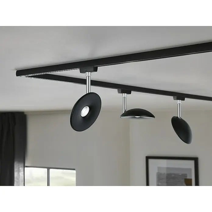 Paulmann URail LED-Spot Sphere - Schwarz matt, L x B x H: 3,2 x 11,98 x 18,3 cm - Schwarzes Schienensystem mit drei LED-Strahlern. Modernes Design für flexible Beleuchtung im Wohnraum.