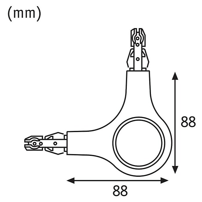 Paulmann URail L-Verbinder (L x B x H: 14,1 x 14,1 x 2,7 cm, Schwarz matt) | BAUHAUS