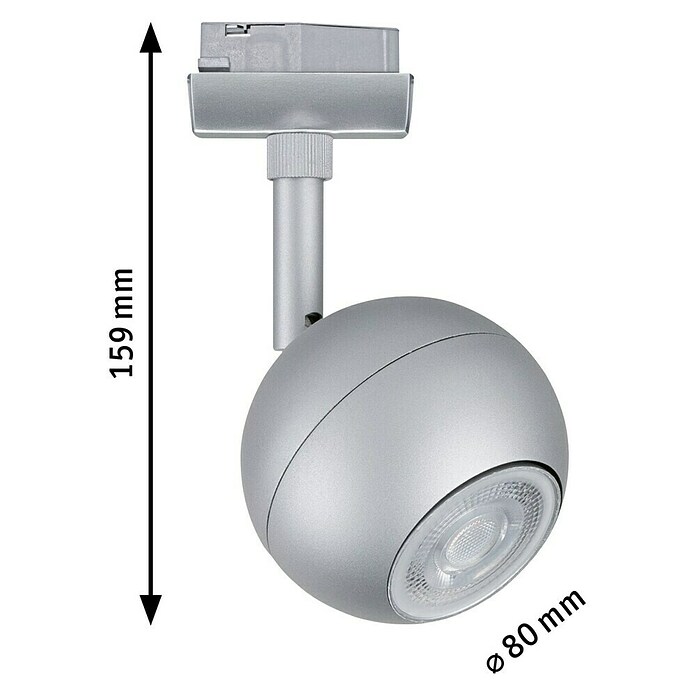 Paulmann URail LED-Spot Tup (10 W, Chrom matt, Ø x H: 8 x 15,9 cm) | BAUHAUS