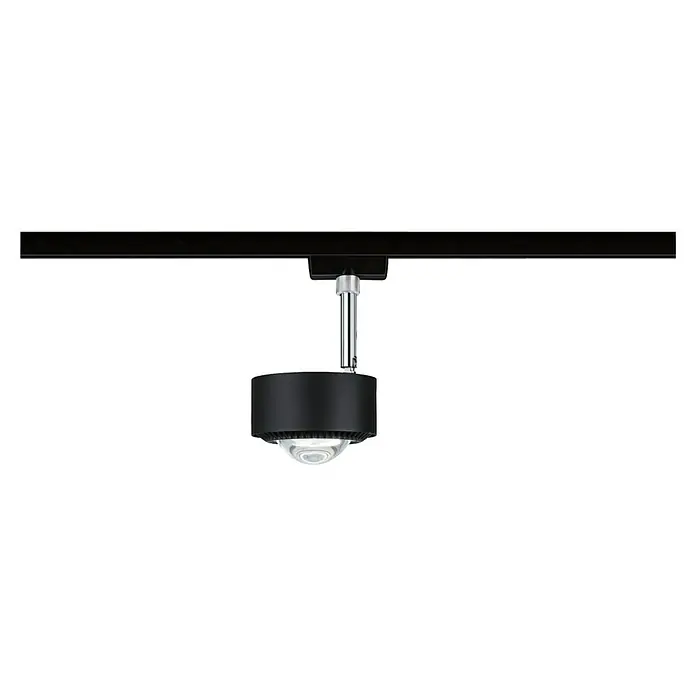 Paulmann URail LED-Spot Aldan - Schwarz matt, Neutralweiß, Ø x H: 9,8 x 17 cm - Schwarze LED-Strahlerlampe an einer Schiene, die ein modernes und funktionales Design für die Beleuchtungslösung bietet.