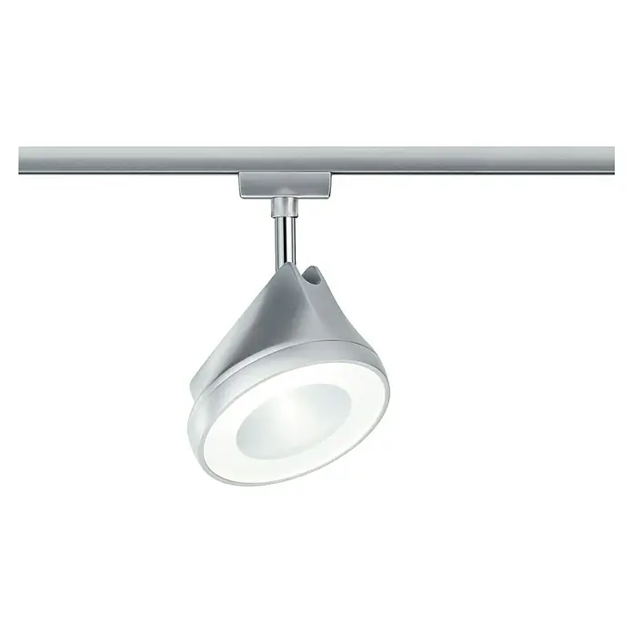 Paulmann URail LED-Spot Arena - Chrom matt, 7,8 x 12,3 x 19,1 cm, Neutralweiß - Moderne graue LED-Deckenleuchte mit schwenkbarem Kopf und minimalistischem Design zur flexiblen Ausleuchtung von Räumen.