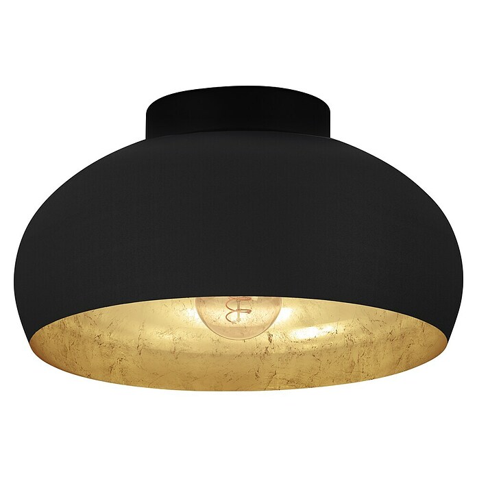 Eglo Plafondlamp Mogano 2 (l x b x h: 28 x 28 x 17,5 cm, Zwart, Goud) | BAUHAUS