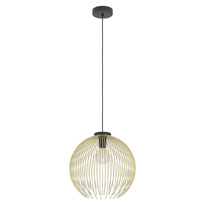 Eglo Venezuela Lámpara colgante redonda (40 W, Ø x Al: 40 x 110 cm, Oro, Negro, E27) | BAUHAUS
