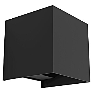 Eglo Aplique de pared LED Valmontone (1,5 W, L x An x Al: 10 x 10 x 10 cm, Negro, Blanco cálido)