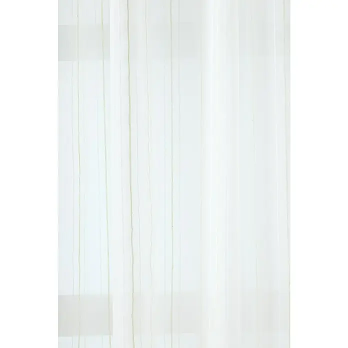 Visillo para ventana Delia Rayas - An x Al: 140 x 260 cm, 100% poliéster, Beige/Blanco - Cortina blanca translúcida con líneas verticales sutiles, que difumina la luz suavemente y crea privacidad.