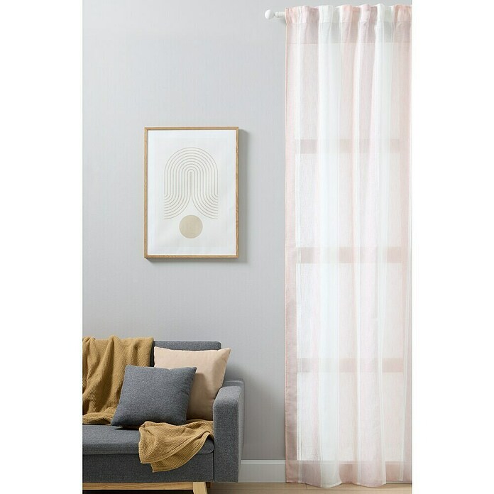 Visillo para ventana Centro (An x Al: 140 x 260 cm, 100% poliéster, Rosa) | BAUHAUS