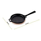 Ooni Tava za roštilj Skillet  (D x Š: 42 x 25 cm, Promjer: 25 cm, Visina: 4 cm, Lijevano željezo, drvo) | BAUHAUS