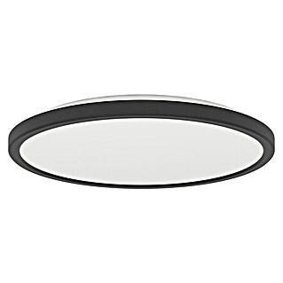 Eglo LED stropna svjetiljka (13,9 W, Ø x V: 30 x 3 cm, Crna, Topla bijela)