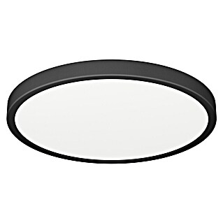 Eglo Fueva 6 Ledpaneel, rond (14,2 W, Ø x h: 27,8 x 2,5 cm, Zwart, Warm wit)