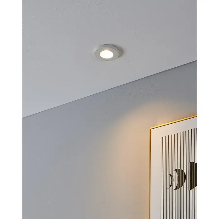 Eglo LED-Einbauleuchten-Set Favazzina - 4 W, Warmweiß, Weiß, Durchmesser: 8,5 cm - Deckenleuchte mit runder Form, die ein warmes Licht ausstrahlt und eine moderne Atmosphäre im Raum schafft.