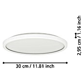 Eglo LED stropna svjetiljka  (13,9 W, Ø x V: 30 x 3 cm, Bijela, Topla bijela) | BAUHAUS