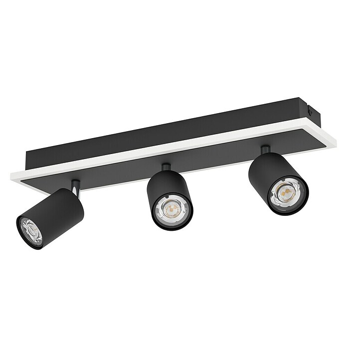 Eglo Regleta LED (20 W, L x An x Al: 46 x 10 x 14 cm, Negro, Blanco cálido) | BAUHAUS