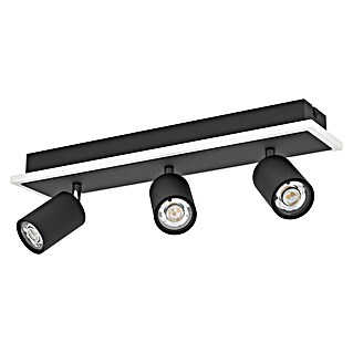 Eglo Regleta LED (20 W, L x An x Al: 46 x 10 x 14 cm, Negro, Blanco cálido)