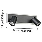 Eglo Downlight LED empotrable (12 W, L x An x Al: 34 x 10 x 14 cm, Negro, Blanco cálido) | BAUHAUS