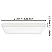 Eglo Castagneto LED-Deckenleuchte (20 W, L x B x H: 31 x 31 x 4 cm, Weiß, Warmweiß) | BAUHAUS