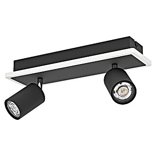 Eglo Downlight LED empotrable (12 W, L x An x Al: 34 x 10 x 14 cm, Negro, Blanco cálido)