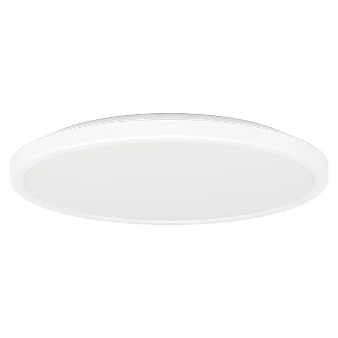 Eglo LED-Deckenleuchte Rovito - 13,9 W, Ø x H: 30 x 3 cm, Weiß, Warmweiß - Eine weiße LED-Deckenleuchte mit einem schlichten, runden Design, ideal für moderne Wohnräume. Sorgt für eine gleichmäßige Ausleuchtung.