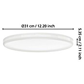 Eglo Castagneto LED-Deckenleuchte rund (20 W, Ø x H: 31 x 5 cm, Weiß, Warmweiß) | BAUHAUS