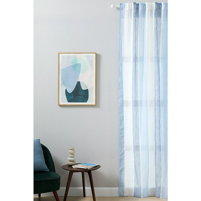 Visillo para ventana Centro (An x Al: 140 x 260 cm, 100% poliéster, Azul) | BAUHAUS