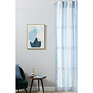 Visillo para ventana Centro (An x Al: 140 x 260 cm, 100% poliéster, Azul)