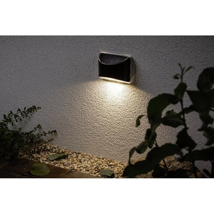 Paulmann LED-Solar-Außenwandleuchte (Dämmerungssensor, 0,05 W, Kunststoff, Warmweiß)