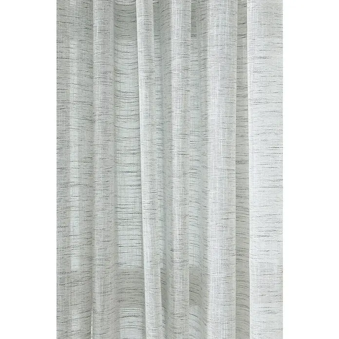 Visillo para ventana Argan - An x Al: 140 x 280 cm, 100% poliéster, Gris - Tejido de cortina gris finamente tejido con textura sutil y caída elegante. Ideal para salones y dormitorios, filtrando la luz.