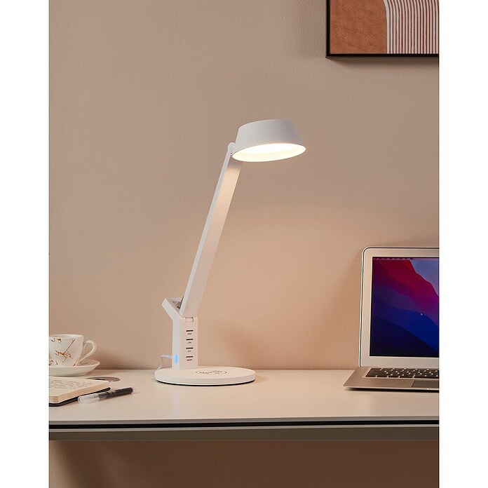 Eglo Lámpara de sobremesa LED Banderalo (4,8 W, L x An x Al: 30,5 x 17 x 40,5 cm, Blanco, Blanco neutro) | BAUHAUS
