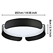 Eglo Plafón LED Volcasotto (21,6 W, Ø x Al: 37 x 75 cm, Negro, Blanco cálido) | BAUHAUS
