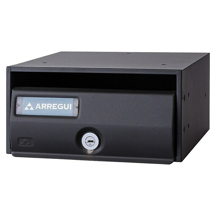 Arregui Future Buzón de correo H3400-22 (Chapa de acero, L x An x Al: 25 x 24 x 12 cm, Negro)