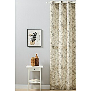 Cortina con ollaos Guetta (An x Al: 140 x 260 cm, 80% algodón 20% poliéster, Lino)