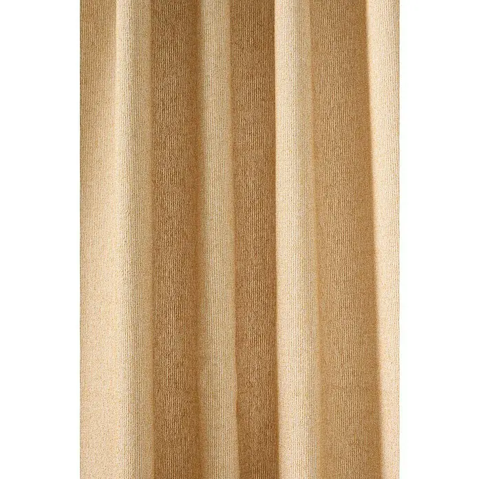 Cortinas pasabarra Kioly - An x Al: 140 x 260 cm, Mostaza, Materiales naturales - Primer plano de tela de pana beige, destacando la textura y la sutil paleta de colores del material.