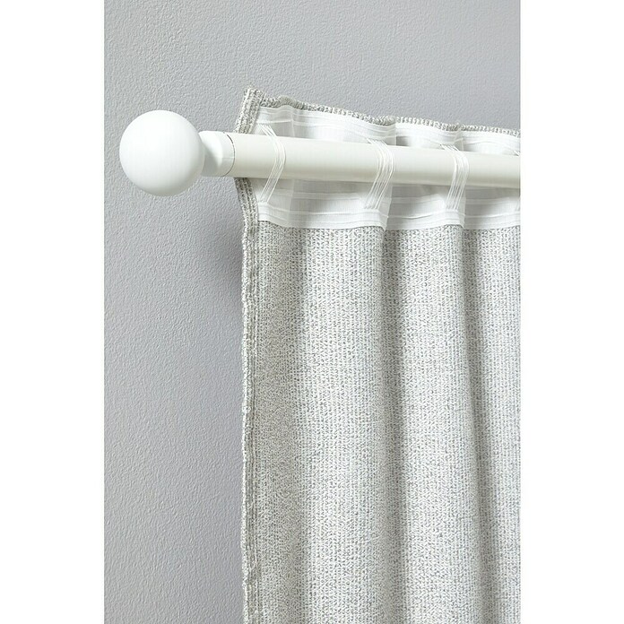 Cortina pasabarra Muka (An x Al: 140 x 260 cm, 63% poliéster 16% acrílico 13% algodón y 3% lino, Gris) | BAUHAUS