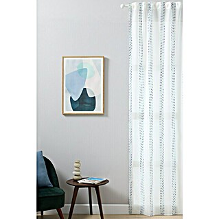 Visillo para ventana Raya (An x Al: 140 x 260 cm, 100% poliéster, Azul)