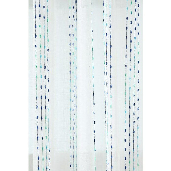 Visillo para ventana Raya (An x Al: 140 x 260 cm, 100% poliéster, Azul) | BAUHAUS