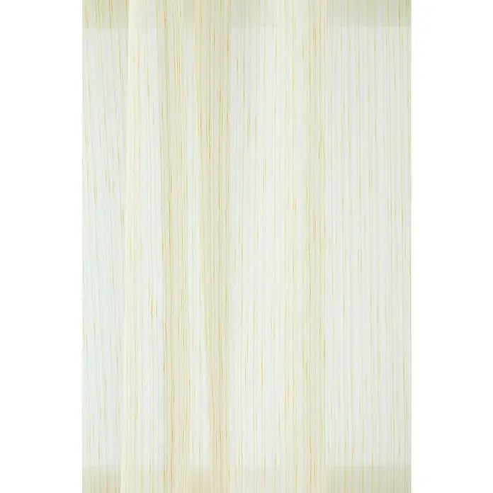 Visillo para ventana Gatas oro - An x Al: 140 x 260 cm, 100% poliéster, Mostaza - Tejido translúcido texturizado con sutiles rayas doradas.