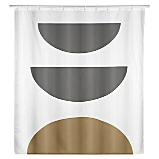 SCHÖNER WOHNEN-Kollektion Tuš zavesa Mahan (Š x V: 180 x 200 cm, Sivo-rjava)