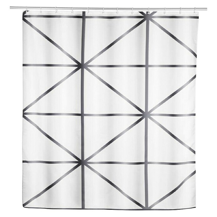 SCHÖNER WOHNEN-Kollektion Tuš zavesa Shege  (Š x V: 180 x 200 cm, Belo-siva) | 3737 - Duschvorhänge Textil | DADF - Badtextilien | DAD - Badausstattung | DA - Badausstattung/Bäderwelt | D - Sanitär | BAUHAUS