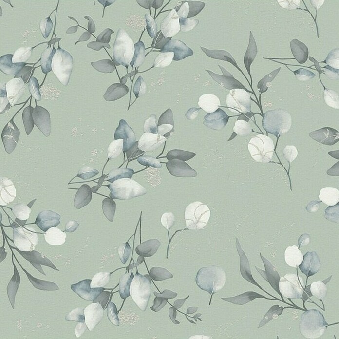 A.S. Création Flis tapeta Pure Elegance  (Zelena, bijela, Floral, 10,05 x 0,53 m) | BAUHAUS