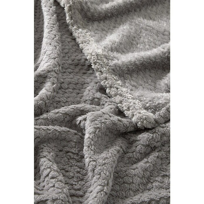 Manta Stelvio (Gris, 220 x 160 cm, 100% poliéster) | BAUHAUS