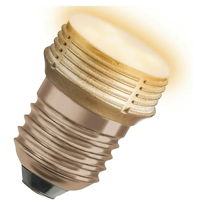 Ledvance LED-Lampe Flat - E27, Nicht Dimmbar, Warmweiß, 300 lm, 3,5 W, 3 Stk. - Nahaufnahme einer LED-Lampe mit warmweissem Licht, ideal für stimmungsvolle Beleuchtung im Innenbereich.