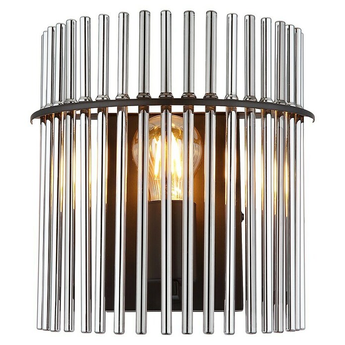Globo Gorley LED-Wandleuchte (60 W, L x B x H: 12,5 x 25 x 26 cm, Schwarz, Silber, Rauch) | BAUHAUS