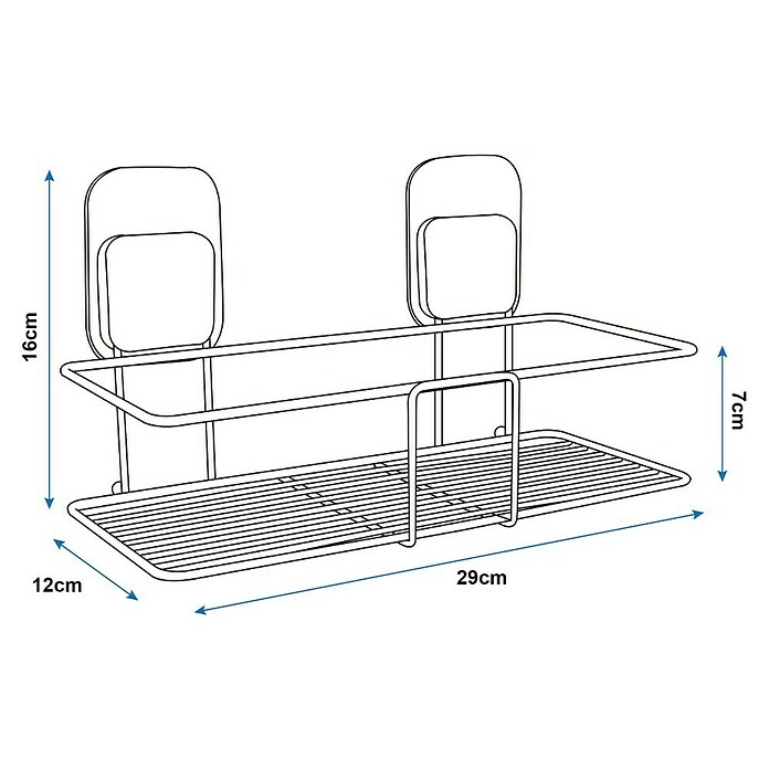 Cesta de baño Legend (12 x 29 x 16 cm, Inox, Brillante) | BAUHAUS