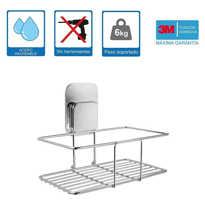 Cesta de baño Legend (12 x 20 x 16 cm, Inox, Brillante) | BAUHAUS