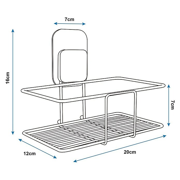 Cesta de baño Legend (12 x 20 x 16 cm, Inox, Brillante) | BAUHAUS