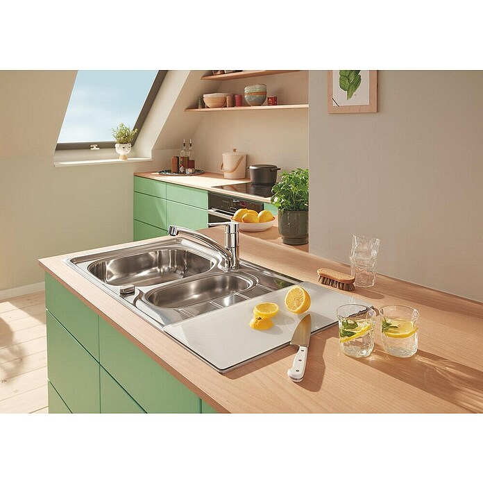 Grohe QuickFix Start Eco Armatura za pomivalno korito  (Krom, Sijaj) | 3569 - Spültischarmaturen Marke | DAFA - Armaturen Marke | DAF - Armaturen Brausen | DA - Badausstattung/Bäderwelt | D - Sanitär | BAUHAUS