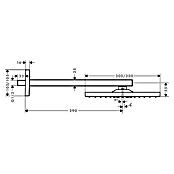 Hansgrohe Kopfbrausen-Set Raindance E 300 (30 x 30 cm, 17 l/min bei 3 bar, Wandmontage, Chrom)